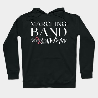 Marching Band Mom Hearts Music Notes Hoodie